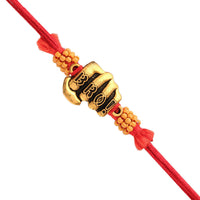 Etnico Ethnic Metal Bro Rakhi Bracelet with Roli Chawal for Men/Brother/ Bhaiya (R059-R) (Pack of 1 Rakhi)