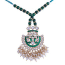 Etnico Designer Enamel Pearl Hanging Lumba Rakhi for Rakshabhandan Special (R066G-L)