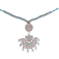 Etnico Rakshabhandan Special Designer Pearl Hanging Floral Lumba Rakhi for Bhabhi (R068Min-L)