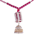 Etnico Rakshabhandan Special Designer Pearl Hanging Jhumka Lumba Rakhi for Bhabhi (R069Q-L)