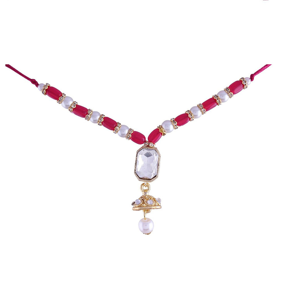 Etnico Rakshabhandan Special Designer Pearl Hanging Lumba Rakhi for Bhabhi (R071Q-L)