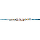 Etnico Ethnic Designer Pearl Beads Studded Rakhi Bracelet with Roli Chawal for Brother/Men (R085Min)