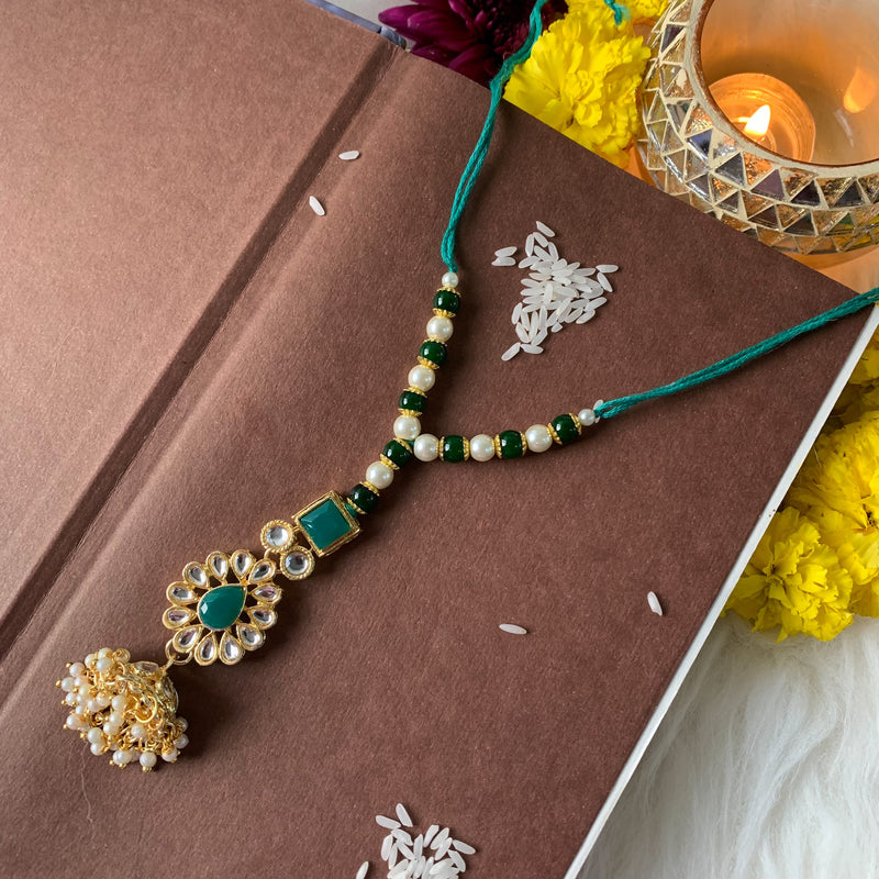 Etnico I Jewels Elegant Kundan Stone Bhaiya Bhabhi Mangalsutra Bracele