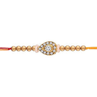 Etnico Gold Plated Stone Studded Rakhi For Men (R615-R)