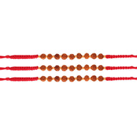 Etnico Ethnic Rudraksha Rakhi Bracelet for Men/Brother/ (R722-3) (Pack of 3 Pcs)