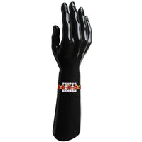 Mahi Pink and White Crystals Rectangular Rakhi for Brother (RA1100647G)