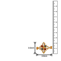 Mahi Red and White Crystals Rakhi for Bhaiya (RA1100659G)