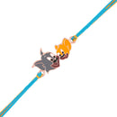 Mahi Rose Gold Plated Cartoon Rakhi for Kids with Meena Work Enameled (RA1100662Z)