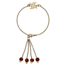 Mahi Gold Plated Swastik and Rudraksha Lumba Rakhi for Bhabhi (RAL1100725G)