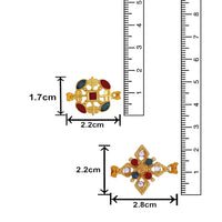 Mahi Combo of 2 Designer  Multicolor Crystals and  Artificial Pearl Rakhi's for Brother (RCO1105246G)