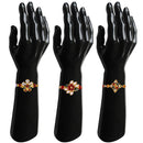 Mahi Combo of 3 Designer  Red, White Crystals and  Artificial Pearl Rakhi's for Brother (RCO1105250G)