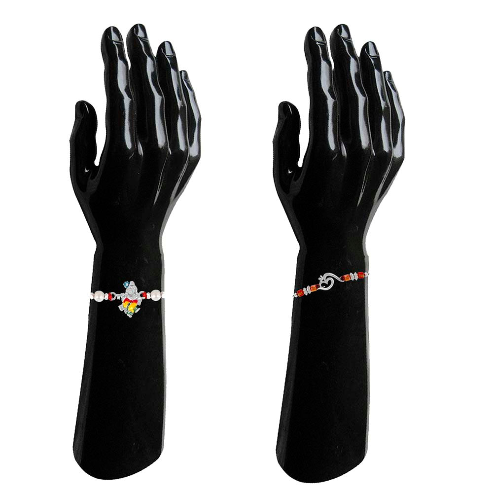 Mahi Combo of Krishna and Om Rakhis for Men (RCO1105348M)