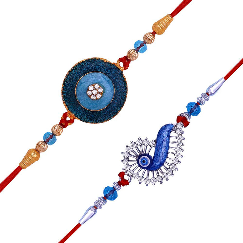 Mahi Combo of Floral and Evil Eye Rakhis for Men (RCO1105352M)