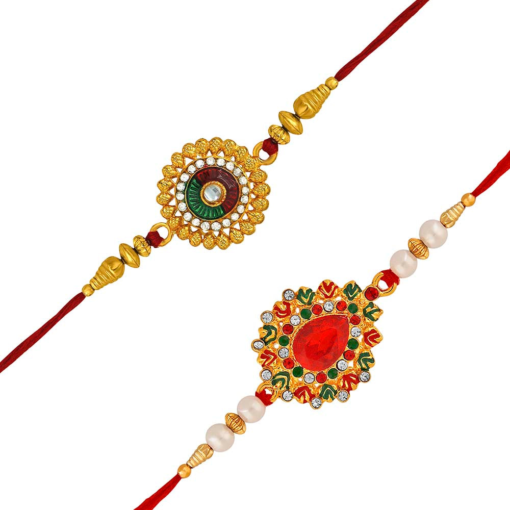 Mahi Combo of Designer Floral Rakhis for Men (RCO1105354M)