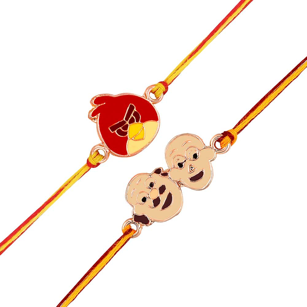 Mahi Combo of Children's Favourite 4 Cartoon Rakhis for Kids (RCO1105378M)