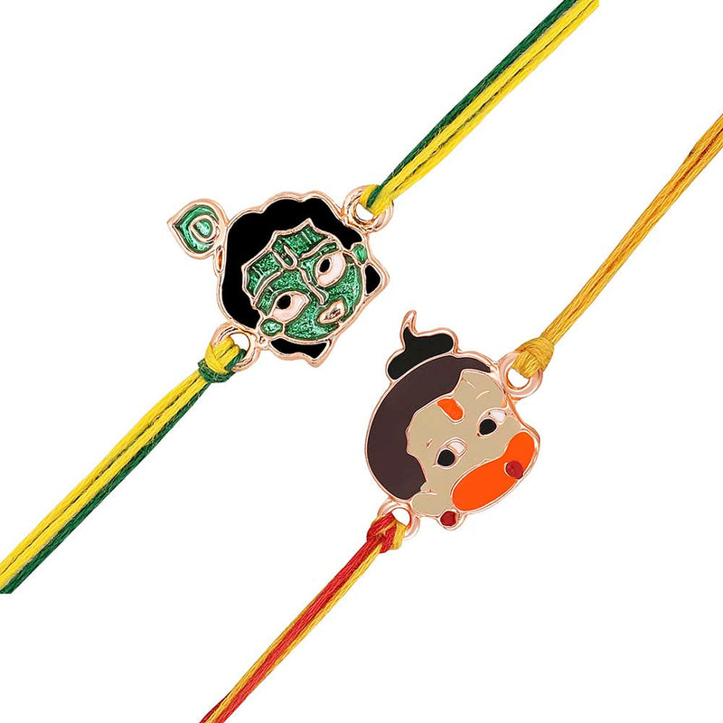 Mahi Combo of Bal Ganesh, Bal Krishna and Bal Hanuman Rakhis for Kids (RCO1105380M)