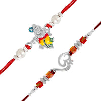 Mahi Combo of OM, Hanuman, Krishna and Shiva Religious Rakhis for Brother / Bhaiya (RCO1105420M)