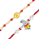 Mahi Combo of OM, Hanuman, Krishna and Maa Laxmi Religious Rakhis for Brother / Bhaiya (RCO1105422M)