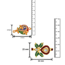 Mahi Combo of Leaf and Peacock Shaped Colorful Rakhi's with Meena Work and Beads (RCO1105424G)