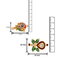 Mahi Combo of Leaf and Peacock Shaped Colorful Rakhi's with Meena Work and Beads (RCO1105424G)