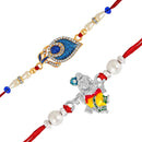 Mahi Combo of Bal Kishana and Peacock Feather Rakhi's for Bhaiya / Brother (RCO1105427M)