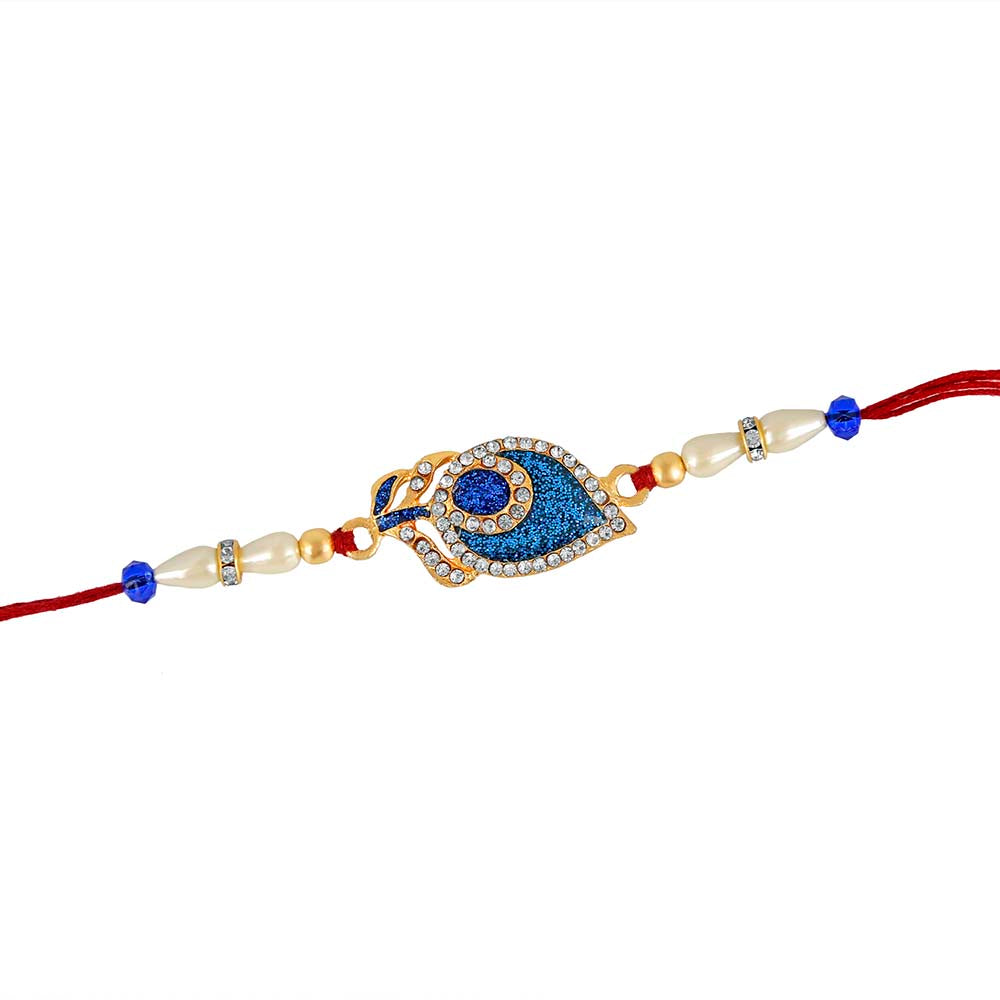 Mahi Combo of Bal Kishana and Peacock Feather Rakhi's for Bhaiya / Brother (RCO1105427M)