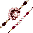 Mahi Combo of Two Beautiful Rakhis with Maroon and Pink Crystals for Brothers (RCO1105525Z)