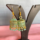 Mahavir Antique Gold Plated Meenakari Jhumki Earrings