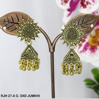 Mahavir Oxidised Plated Jhumki Earrings