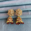 Mahavir Gold Plated Meenakari Jhumki Earrings