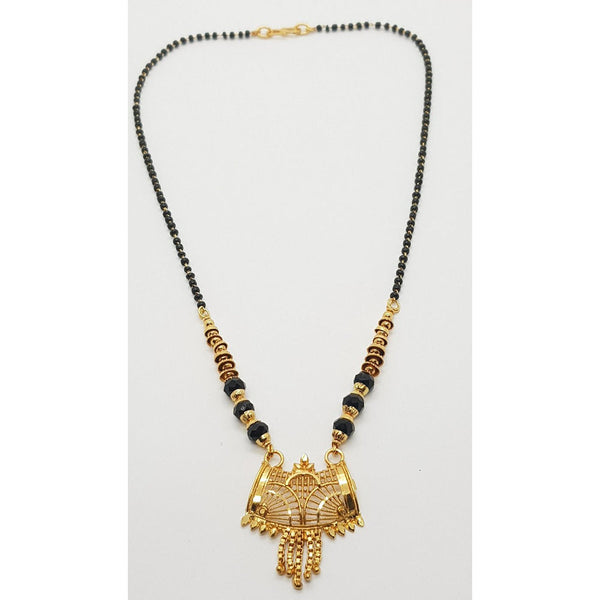 Raiyaraj Gold Plated Pack Of 3 Black Beads Mangalsutra -RRAcc05