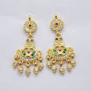 RaiyarajPack of 3 Gold Plated American Diamond Micro Plating Dangler Earrings