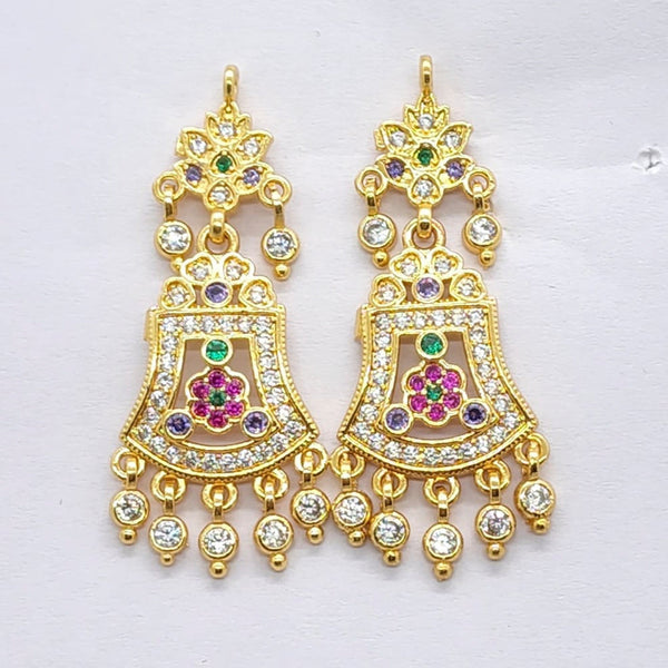 Raiyaraj Gold Plated American Diamond Micro Plating Pack of 3 Stylish Earrings