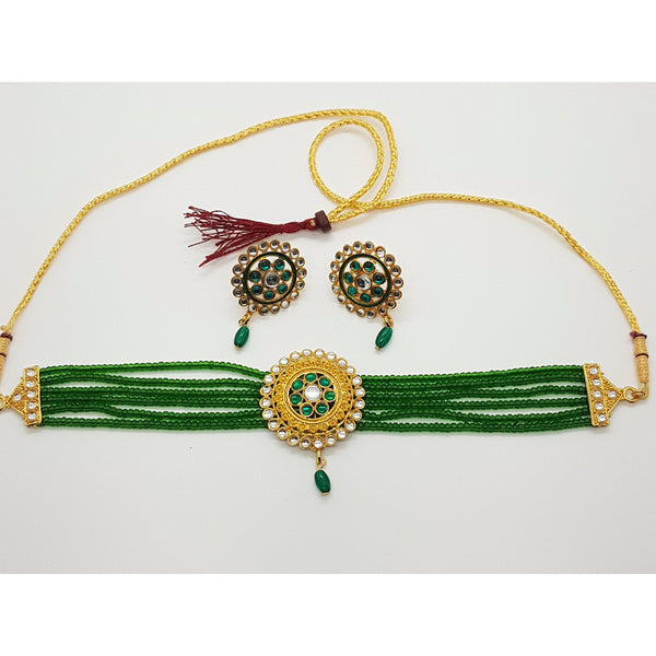 Raiyaraj Gold Plated Kundan Stone Pack Of 3 Necklace Set