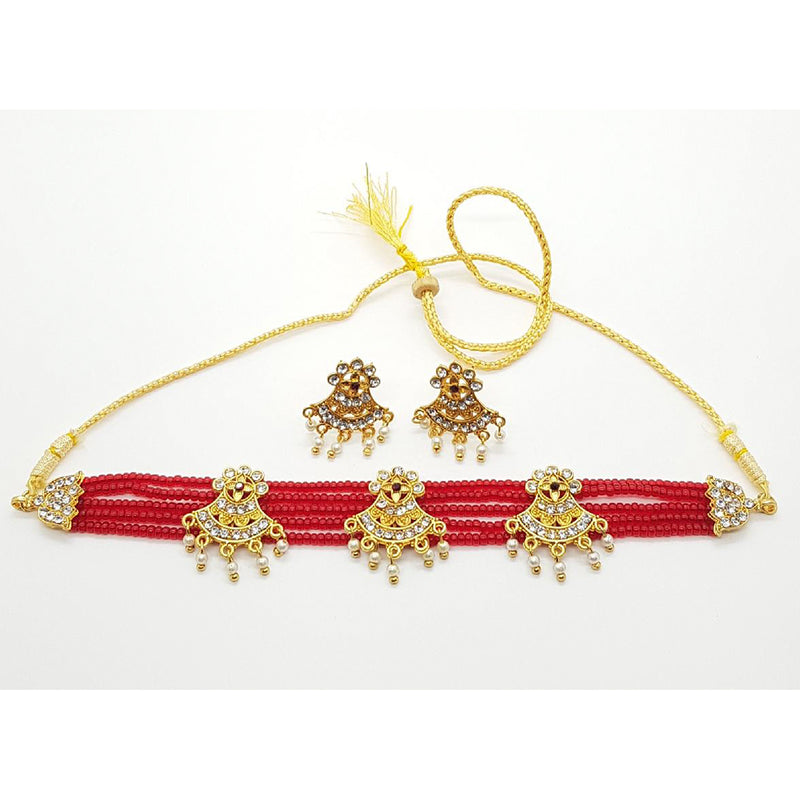 Raiyaraj Gold Plated Austrian Stone Pack Of 3 Necklace Set