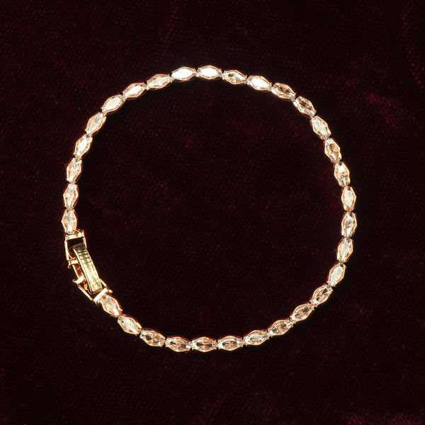 Nipura Rose gold Oval Tennis Bracelet