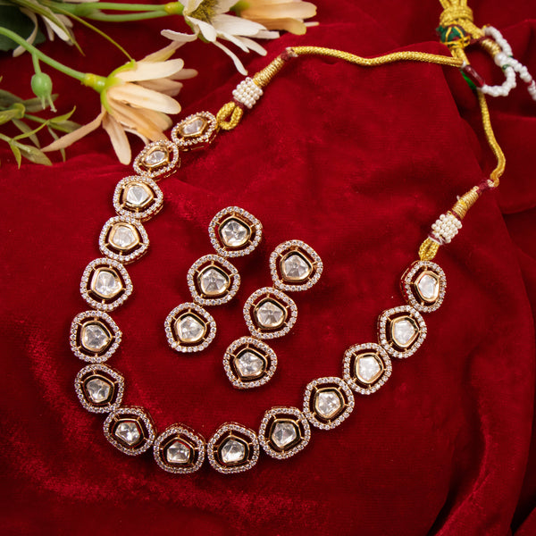 Nipura Rosegold Serene Zirconia Necklace set