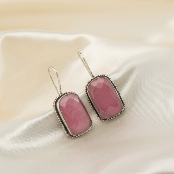 Nipura Rosy Crystal Drop Earrings