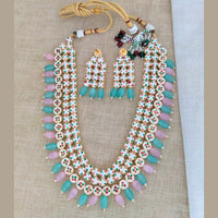 Sai Fashion Gold Plated Crysatal Stone & Beads Necklace Set