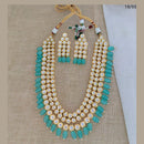 Sai Fashion Gold Plated Crysatal Stone & Beads Necklace Set