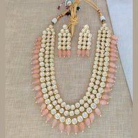 Sai Fashion Gold Plated Crysatal Stone & Beads Necklace Set