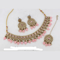 Sai Fashion Mehendi Antique Polishing Austrian Stone Necklace Set