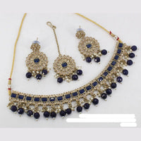 Sai Fashion Mehendi Antique Polishing Austrian Stone Necklace Set