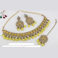 Sai Fashion Mehendi Antique Polishing Austrian Stone Necklace Set