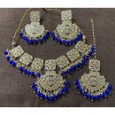 Sai Fashion Gold Plated Kundan Stone & Beads Choker Necklace Set