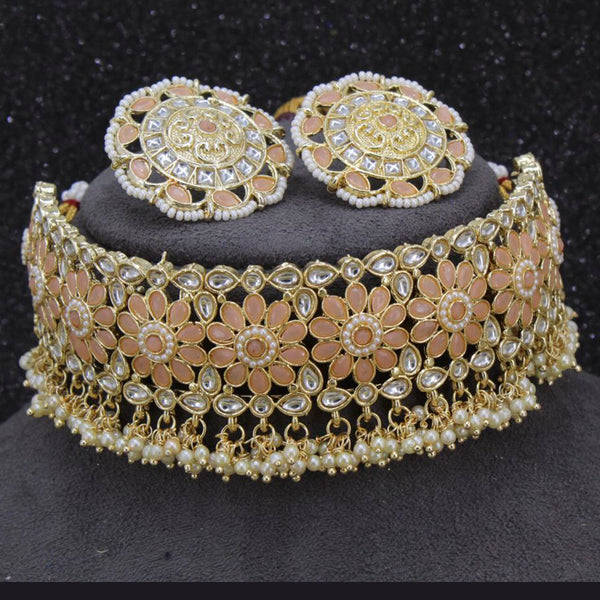Sai Fashion Gold Plated Kundan Set Choker Necklace Set
