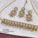 Sai Fashion Gold Plated Pearl & Beads Choker Necklace Set