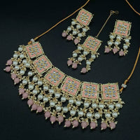 Sai Fashion Gold Plated Meenakari And Kundan & Pearl Necklace Set