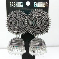 Shagna  Silver Plated Pack Of 3 Jhumki Earrings