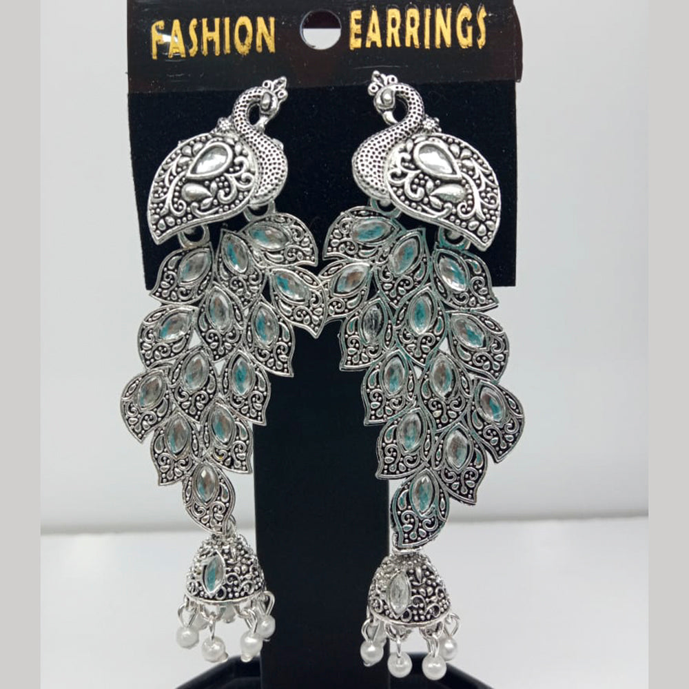 Shagna Silver Plated Pack Of 3 Jhumki Earrings